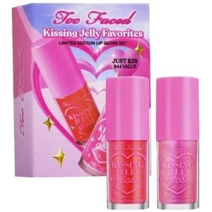 Too Faced Kissing Jelly Favorites Hydrating LipOilGloss Set LTD EDITION NIB!
